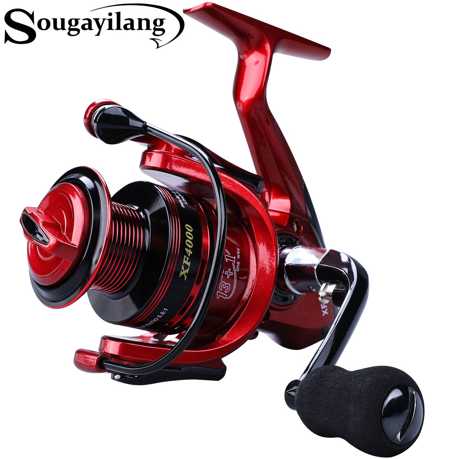 Fishing Reel Fishing Lightweight Light Weight Ultra Smooth High Strength  Nylon Spinning (Color : Red, Size : FX9000)
