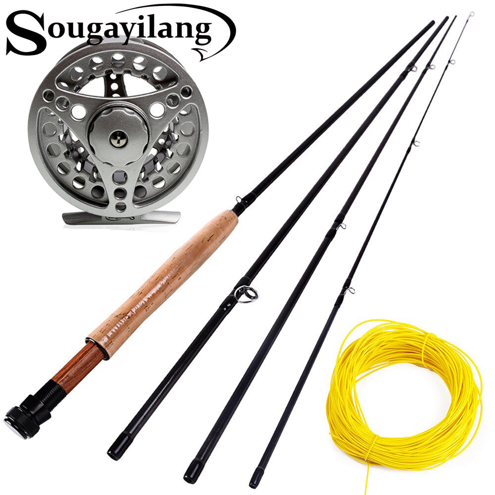 Sougayilang Carbon Fly Rod & Reel Set: 5 8 Reels For Trout & Perch  Lightweight, Durable & Versatile Accessories For Flyfishing. From Zhi09,  $80.69