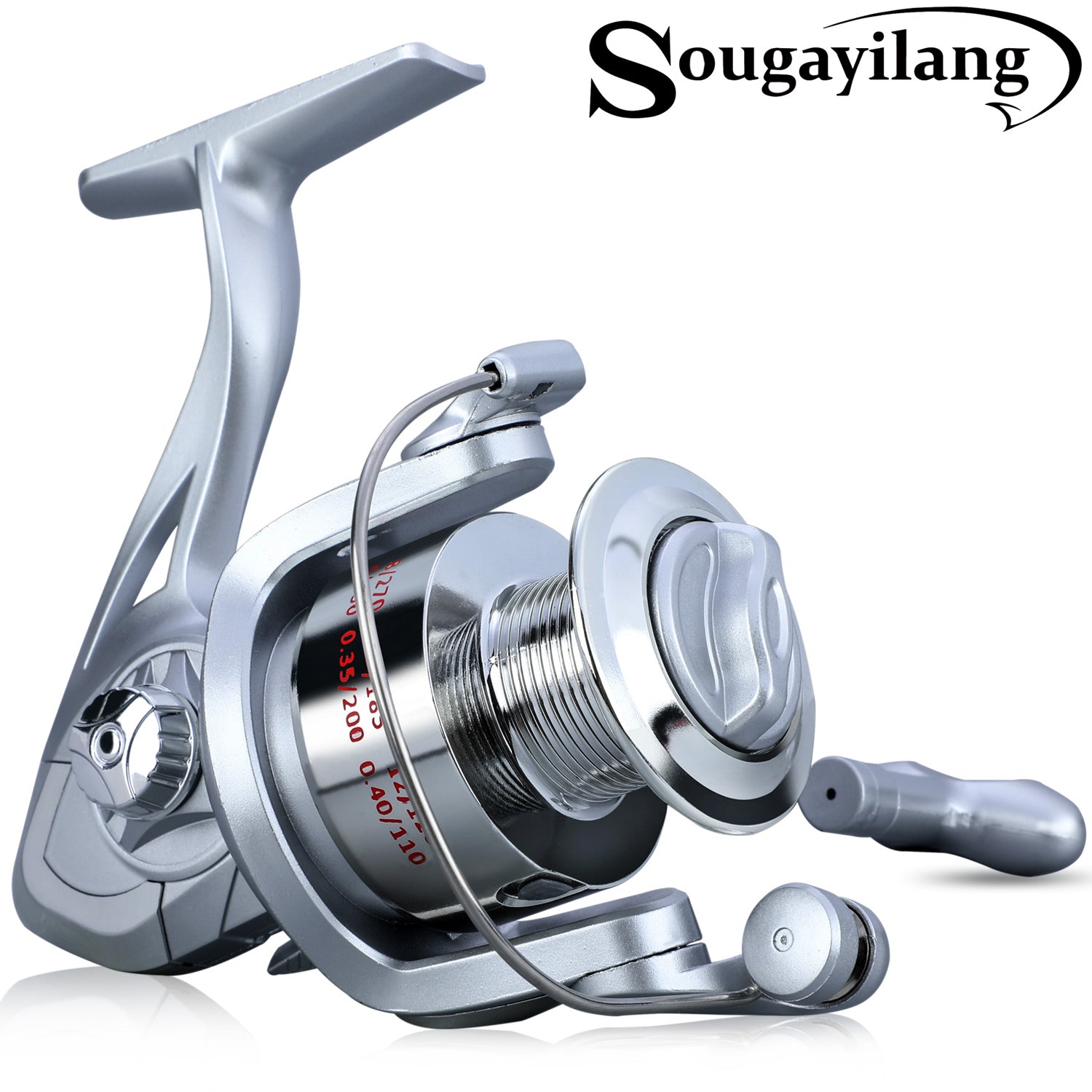 Sougayilang 5.0:1 Spinning Fishing Reel Wooden Handle 1000