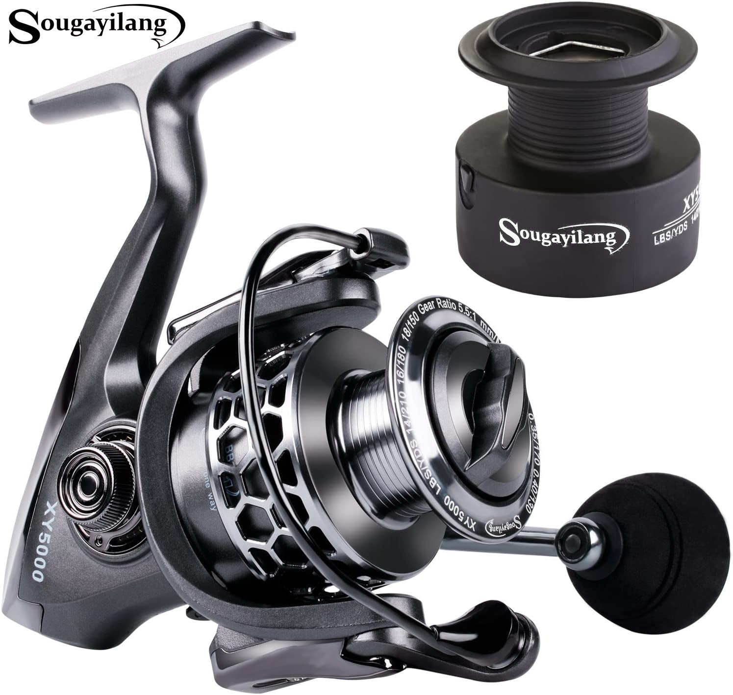 Sougayilang Spinning Reel 13+1 Stainless Steel Bb Bait Feeder Carp Fishing  Reel for Freshwater and Saltwater-6000, Spinning Reels -  Canada